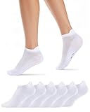 Effeet Kurze Laufsocken Herren Damen 6 Paar, Sneaker Socken Weiße Schwarz, Atmungsaktiv Kurz Sportsocken, Schnelltrocknendes Leichte Sommer Socken zum Joggen Running, Weiß 39-42