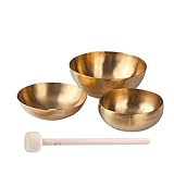 Peter Hess - Mini-Klangschalen-Set 4 Kids - 3 Schalen für Babys und Kleinkinder mit weichem Filzschlägel | Herzschale, Beckenschale, Universalschale zur Klangmassage, Beruhigung, Urvertrauen