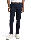 TOM TAILOR Denim Herren Slim Fit Chino Hose mit Gürtel, 36W / 32L, 10668 - Sky Captain Blue