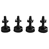 4 Stück robuste, verstellbare Möbel-Nivellierer mit Höhenverstellung, 3/4 bis 1 3/4 Zoll, passend für verschiedene Holzmöbelbeine mit kratzfesten Filzgleiter