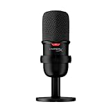 HyperX SoloCast – USB-Kondensator-Gaming-Mikrofon, für PC, PS4 und Mac, Tap-to-Mute Sensor, Kardioid Richtcharakteristik, Gaming, Streaming, Podcasts, Twitch, YouTube, Discord, Schwarz