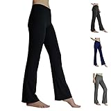 HeTaiDa Damen Jogginghose, schnell trocknende Sporthose mit versteckten Taschen, mittlhohe Taille stilvolle freizeitliche Yogahose für Fitness, Outdoor-Sport und als Alltagskleidung (Black, XL)