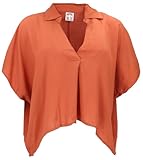 GURU SHOP Weites Boho Blusentop mit Fledermausärmeln, Boho Maxibluse - Rosa, Damen