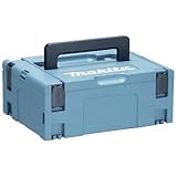 Makita 821550-0 MAKPAC Größe 2 Systemkoffer, Werkzeugkoffer, Transportkoffer, verknüpfbar an Koffersystem, mit Tragegriff, 395 x 295 x 163 mm (LxBxH)