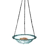 Vogeltränke, Vogeltränke im Freien, robuste Metall-Bewässerungsstation, dekoratives Design, rostbeständige Oberfläche, 1 Stück, ideal für Terrasse, Betrachten und Fotografieren, 24 x 24 x 6 cm