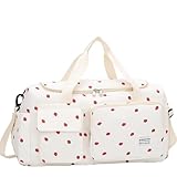 SUNYBLIS Sporttasche Reisetasche Mädchen - Stylischer Weekender Damen mit Schuhfach & Wasserdichtem Fach Große Gym Bag Travel Bag für Fitness, Sport, Reise, Yoga, Schwimmen, Trainingstasche(Beige)