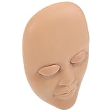 Zerodeko Übungskopf für Wimpernverlängerung und Make Up Lebensnaher Wimpernmannequinkopf in Hautfarbe Wiederverwendbar für Kosmetik Training und Lash Extensions