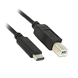 Bolwins K00 USB C auf USB B 2.0 Druckerkabel 1m, Hochgeschwindigkeits-Scannerkabel Adapter, Kompatibel mit Laptop, Drucker, Scanner und Multifunktionsgeräten