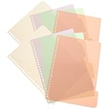 Hemobllo 10 Stück Teiliges Trennblätter Ordner aus Bunte Notizbuch Trennstreifen Langlebige Registerkarten für Hefter und Notizbücher Praktische Seitenmarker für Büro und Schule