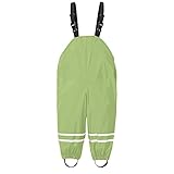 Kinder Regenlatzhose Matschhose Mädchen Jungen Wind-und wasserdichte Latzhose Leicht Buddelhose Ungefüttert Regenhosen mit Reflektor Outdoor Hosen Regenbekleidung GR.86-140 4-5 Jahre