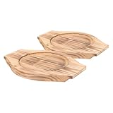 POPETPOP Wärmedämmkissen 21.5X16X1.7cm Hitzebeständige Topfuntersetzer aus Eisen mit Rutschfesten Gummipads für Grillstein Auflaufform und Camping