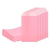 QUARKZMAN 100Stk Kraft Papier Leckerli Tüten 6' x 3' Fettdicht Kraft Bonbon Tüten Flach Geschenk Tüten für Bäckerei Kekse Dessert Hochzeit Party Geschenk Rosa