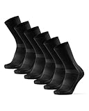 DANISH ENDURANCE Fahrradsocken Regular für Herren & Damen 3 Paare (Schwarz, EU 39-42)