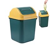 Abfalleimer mit Wippe – Abfalleimer aus Papier, 10 l, mit Schwingdeckel, kompakter Abfallbehälter | geräumiger Innenabfall kann für Küche, Schlafzimmer, Toilette oder