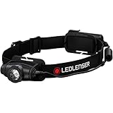 Ledlenser H5 Core Stirnlampe LED, 350 Lumen, wasserdicht IP67, fokussierbar, schwenkbar, stufenlos dimmbar, 2xAA batteriebetrieben, Leuchtweite 160m, inkl. Batterien, Headlamp