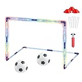 Fußballtor für Kinder – Tragbares Fußballnetz, faltbar, kleine Sporttore, mit Netz für Training, Spiele im Freien, Gelände, Strand