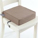 FANSU Kinder Sitzkissen Sitzerhöhung Stuhl, Wasserfeste Baby Kind Sitzkissen Quadrat Zerlegbar Kleinkinder Esszimmerstuhl ErhöHen Pad Esszimmer Boostersitze (Kamel)
