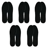 Japanwelt Les Tongs Zimtsohlen I mit 100% natürlichem Zimt, Einlegesohlen-Zimt Schuhsohlen, gegen Schweißgeruch Schweißfüße Anti-Schweiß, Schuh-Einlagen für Damen & Herren - 5er Set, Schwarz