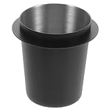 Mikikit Kaffeepulverbecher Kaffee-dosierbecher Espresso -werkzeuge Espressotassen Kaffeepulverzuführung Dosierbecher Für Kaffeebohnen Espresso-dosierbecher Rostfreier Stahl Black