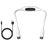 Whoasyst Verstellbare LED-Halslampe, angenehm zu tragen, ABS-Textur, geeignet für Buchliebhaber, Bastelbegeisterte, nächtliches Joggen, wiederaufladbares LED-Nackenlicht zum Lesen