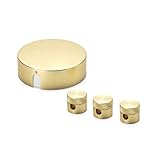 ORION LIGHTSTYLE Verteilerset mit Verteilerdose inkl. 3 Pins Deckenpin Baldachin Deckendose Rosette Abzweigdose Abdeckung Messing Gold