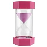 Sanduhr, Ornament, sechseckig, Sanduhr, 30 Minuten, Timer, Uhr für Klassenzimmer, Zuhause, Büro, Küche, Rosa