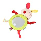 FUNOMOCYA Rückspiegel Auto Kaninchenform Acrylglas Bruchsicher Sicherheits rückfahrspiegel für Neugeborene Kleinkinder Einfache Montage Geeignet für Babysitz und Elternbeobachtung