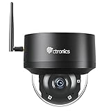 Ctronics 5MP PTZ Überwachungskamera Aussen mit 2,4GHz/5GHz Dualband WiFi, WLAN Dome IP Kamera Outdoor mit Menschliche Erkennung, Automatische Verfolgung, 355°/90° Schwenkbar, 32 GB TF-Karte Enthalten