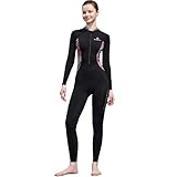 Tauchhaut, Ganzkörper-Badeanzug für Damen, Herren, Jugendliche, Rashguard, Neoprenanzug, Front-Reißverschluss, UV-Schutz, einteiliger Badeanzug zum Tauchen, Surfen, Schnorcheln, Speerfischen, Größe XS