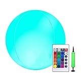 Nachleuchtende Poolbälle | Leuchtend Im Dunkeln Für Pool, & Garten | Schwimmende Deko Mit Fernbedienung Für Garten & Poolbereich