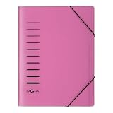 PAGNA 40056-34 Ordnungsmappe 6 Fächer dunkelrosa