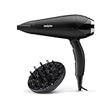 BaByliss Haartrockner Turbo Smooth – 2200 W leistungsstarker Föhn, großer Diffusor, Ionen-Technologie mit Anti-Frizz, 3 Temperatureinstellungen & 2