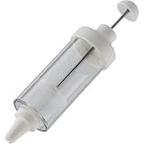 Original Kaiser Classic Garnierspritze mit 5 Tüllen, Gebäckpresse 200 ml, Tortenspritze Garnierspritze mit transparentem Behälter, Churros Maker, Krapfenspritze, Sahnespritze