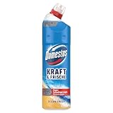 Domestos Kraft & Frische WC Gel Ocean Fresh Reinigungsmittel mit frischem Ocean-Duft für hygienische Sauberkeit 750 ml 1 Stück