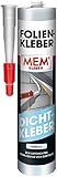 MEM Folien-Kleber, Dispersionshaftkleber zur luftdichten Verklebung, Hohe Anfangshaftung, Für verschiedene Untergründe, Lösemittelfrei, 315 g Inhalt, Hellblau