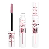 Maybelline New York Sky High Lash Sensational Primer verlängerend und Volumengrundierung mit flexibler Bürste, Farbe schwarz, geeignet auch für empfindliche Augen – 2 Kosmetika