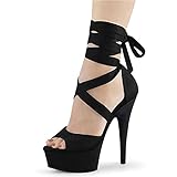 Frauenplattform Stiletto High Heels Open Toet Dance High Heels Model Catwalk Schuhe Schnürpumpen Plus Größe für Partyabend -Heeled -Schuhe