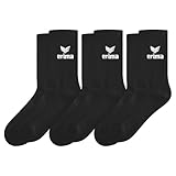Erima Unisex Sport Socks 3pack (2182504), schwarz, 39-42