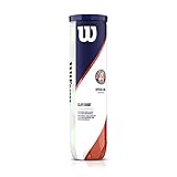 Wilson Offizielle Roland Garros Tennisbälle, Tennisballdose á 4 Bällen, Für Sandplätze geeignet, WRT115000, Yellow