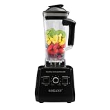 5000W 2-in-1 Funktion Smoothie Maker mit 9 Einstellbaren Geschwindigkeiten, Multifunktion Standmixer Mixbehälter mit Saftschale und Mahlbecher, Hochleistungsmixer Smoothie Maker Küchenmixer