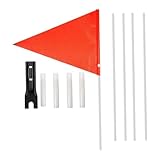 Mocturnity Sicherheitsflagge für Fahrräder, Fahrradanhänger für Kinder, reflektierende Flagge für Kinder, mit Zubehör, rote Flagge für Kinderwagen