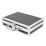 VILLFUL Werkzeugkoffer Leer Werkzeugbox 23 X 18 X 6cm Werkzeugkiste Transportkoffer Aluminiumlegierung Abschließbare Kasten Werkzeugkasten mit Metallschließen Tool Kasten für