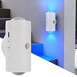 LED Nachtlicht mit Bewegungsmelder, Dimmbar Nachtlicht Steckdose 7 Farben Farbverlauf LED Wandleuchte Kabellos RGB Magnetische Sunset Lamp AUTO/Dauer-EIN Dimmbar Aufladbar Lamp für Schlafzimmer (A)