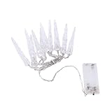 BAZEITFLOW Eiszapfen Lichtervorhang Warmweiß LED Lichterkette für Innen Außen Garten Party Hochzeit Dekoration Fairy String Curtain Lights