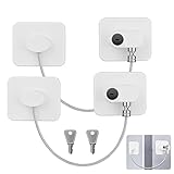 JOPHEK 2 Stück Kühlschrank Schloss, Fenster Sicherungen Kinder, Kühlschrankschloss Ohne Bohren mit Schlüssel, für Waschmaschine, Schränke, Kleiderschränke, Toiletten, Weinkühler, Fenster