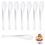12 weiße Kunststoff-Eierschöpfer, Eiscreme-Schöpfer, Latte-Schöpfer, Baby-Schöpfer, wiederverwendbare lange Kunststoff-Schöpfer