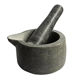 HYKJCSS Robustes Mörser mit Stößel Küche Knoblauch Stampfer Mörser Stein Mörser Knoblauch Stampfer Kreative Stampfer Stößel Set Mahlen von Gewürzen(14x8cm)