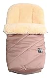Kaiser 6542031 Kinderwagenfußsack Paat mit Lammfell, Farbe sand
