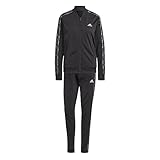 adidas, Essentials 3-Stripes, Trainingsanzug, Schwarz/Multicolor, L, Frau