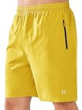 NORTHYARD Sportliche Laufshorts für Herren, schnell trocknend, Workout-Shorts, leicht, Sport, Fitnessstudio, Basketball, Wandern, gelb, XL